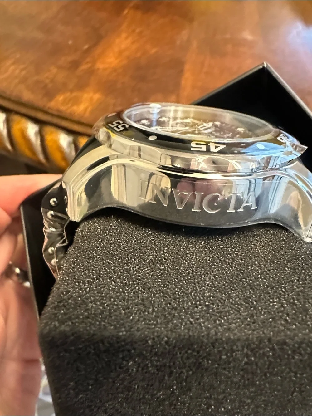 Invicta Black and Silver Chronograph Dive Watch